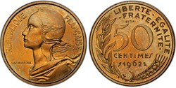 50 centimes Marianne 1962 Essai Piéfort (PCGS SP63)