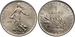 1 franc Semeuse 1959 essai (PCGS SP67)