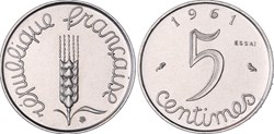 5 centimes épi 1961 Essai (GENI SP65)