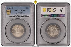 1 franc Semeuse 1914-C (PCGS MS66)