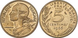 5 centimes Marianne 1966 Essai (GENI SP66)