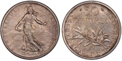 Épreuve de la 50 cts au module de 5 F (PCGS MS63)