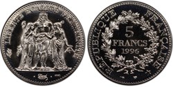 5 Francs Hercule 1996 Essai (PCGS SP68)