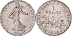 1 Franc 1960 Semeuse FM (GENI XF40)
