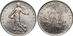 1 franc Semeuse 1959 essai (PCGS SP66)