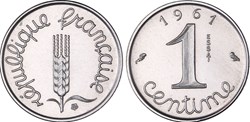 1 centimes 1961 Epi Essai Type 2 (GENI SP66)