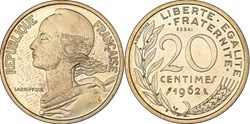 20 centimes Marianne 1962 Essai (GENI SP65)