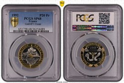 20 francs 1992 Mont Saint-Michel Essai (PCGS SP68)