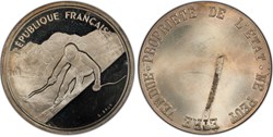 100 Francs JO1992 - Ski Alpin (PCGS SP66)