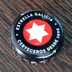 CHAPA estrella de galicia rubia