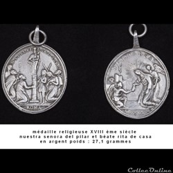 médaille du XVIII ème de notre dame du pilier (espagne)