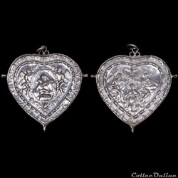médaille du XVIII ème (allemagne certainement) forme de coeur