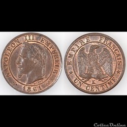 1 CENTIME 1861K