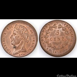 5 CENT. CHARLES X 1830 A