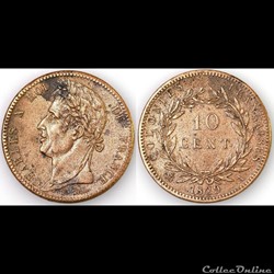 10 CENT. CHARLES X 1829 A