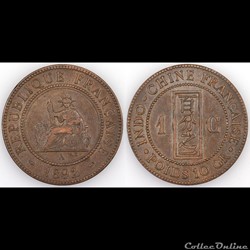 INDOCHINE 1C 1892 A