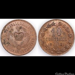 10 CENTIMES 1883 RANAVALONA ESSAI