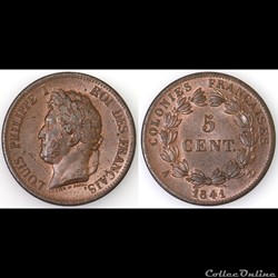 5 CENT. LOUIS-PHILIPPE I 1841 A