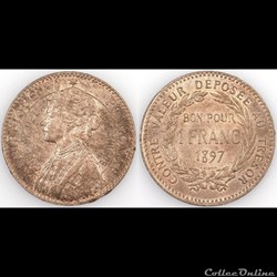 BON POUR 1 FRANC 1897