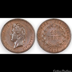 10 CENT. LOUIS-PHILIPPE I 1843 A