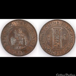 INDOCHINE 1 C 1886 A