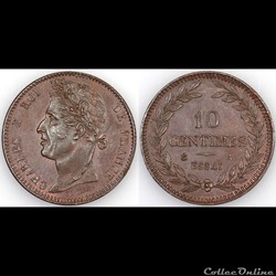 10 CENTIMES CHARLES X ND ESSAI bronze