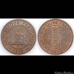 COCHINCHINE 1C 1885 A