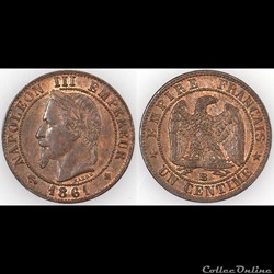 1 CENTIME 1861BB