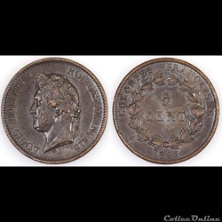 5 CENT. LOUIS-PHILIPPE I 1843 A