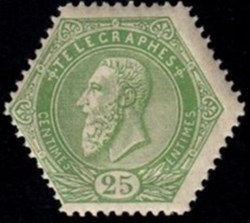 BELGIQUE - Timbre télégraphe - 1871 - 25