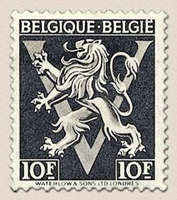 BELGIQUE-BELGIE - LION HERALDIQUE - ORNEMENT V - 10Fr