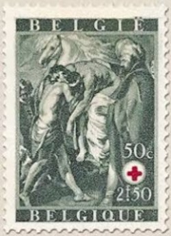 BELGIQUE - CROIX ROUGE - 1944 - 50c 2f50