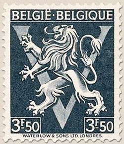 BELGIE-BELGIQUE - LION HERALDIQUE - ORNEMENT V - 3Fr50
