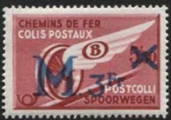 BELGIQUE - CHEMIN DE FER COLIS POSTAUX - 3F - 1939