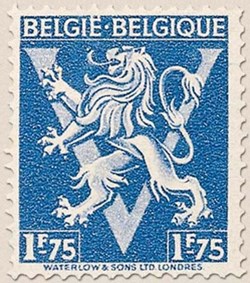 BELGIE-BELGIQUE - LION HERALDIQUE - ORNEMENT V - 1Fr75
