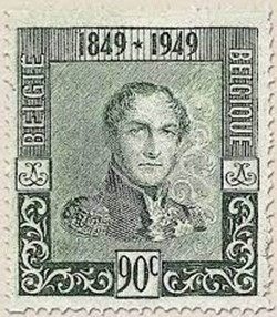 BELGIQUE - CENTENAIRE LEOPOLD 1er - 1949 - 90ct