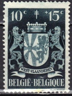 BELGIQUE - ANTITUBERCULEUX - ARMOIRIES DES PROVINCES- 1945 - 10c 15c