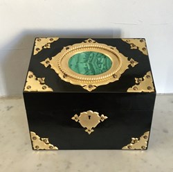 Boîte à courrier Victorienne Malachite XIX