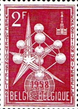BELGIE-BELGIQUE - ATOMIUM - 1957 - 2FR