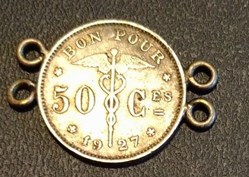 Belgique - 50 c 1927 en médaillon