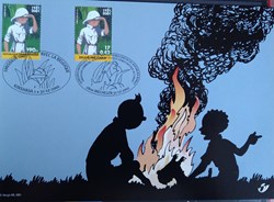 BELGIQUE/RDC - Timbres Tintin 2001