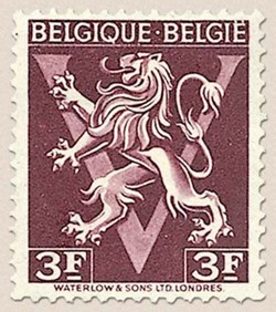 BELGIQUE-BELGIE - LION HERALDIQUE - ORNEMENT V - 3Fr