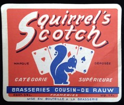 Etiquette de Brasserie Cousin * De Rauw Frameries