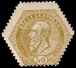 BELGIQUE - Timbre télégraphe - 1871 - 50