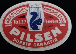 Etiquette de Brasserie Cousin * De Rauw Frameries