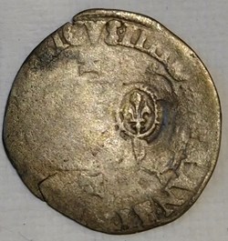 DOUZAIN HENRI II CONTREMARQUÉ LYS SOUS LOUIS XIII