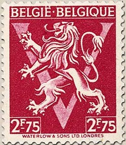BELGIE-BELGIQUE - LION HERALDIQUE - ORNEMENT V - 2Fr75