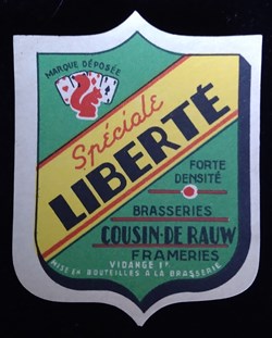 Etiquette de Brasserie Cousin * De Rauw Frameries