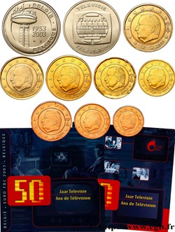 BELGIQUE - 50 ans de la Télévison belge 2003 Bruxelles