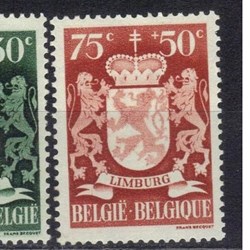 BELGIQUE - ANTITUBERCULEUX - ARMOIRIES DES PROVINCES- 1945 - 75c 50c